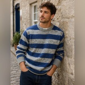 Vintage 90s’ Irish Blarney Wollen Mills Iconic Wool Sweater Fishermen Grunge